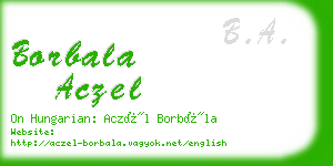 borbala aczel business card
